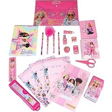 Mey İthalat Barbie Lisanslı 21 Parça Okul ve Kırtasiye Seti, Pembe