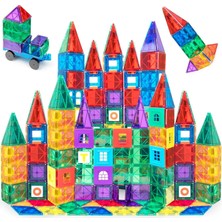 Mey İthalat Playmags 150 Parça Manyetik Blok Set | 3D Magnet Yapı Taşları | Çocuklar Için Stem Eğitici Oyuncak | Araba Dahil Yaratıcı ve Montessori Uyumlu Yapı Seti