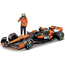 Mey İthalat Bburago Formula 1 Mclaren MCL38 (2024): Model Araba, 1:24 Ölçeğinde, #4 Lando Norris, Hardcase, 26,1 Cm, Turuncu Siyah (18-28040N)