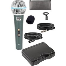 Mey İthalat Lastvoice LV-680 Profesyonel Dinamik El Mikrofonu (Çift Kablo Sünger Çanta Tutacak)