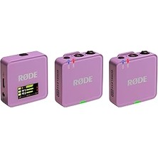 Mey İthalat Røde Wireless Go (Gen 3) - Üçüncü Nesil, 32-Bit, Çift Vericili, Kayıt Özellikli Kablosuz Mikrofon Seti (Lila)