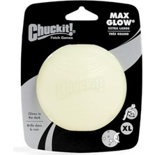Mey İthalat Chuckit! Max Glow Gece Parlayan Oyun Topu (Xl) - Fosforlu, Işıkta Parlayan, Dayanıklı, Köpekler Için Gece Oyun Topu
