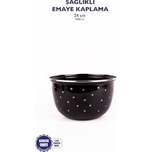 Mey İthalat Star Emaye Yıldız Desenli Karıştırma Kabı 24CM - 4lt (Ocakta-Fırında Kullanılabilir)