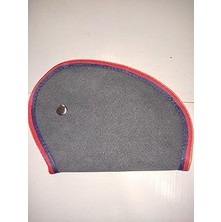 Mey İthalat Alkantara Çocuk Emniyet Kemeri Düzenleyici ve Tutucu Emniyet Kemer Pedi,boyun Kesme Önleyici,çocuk Emniyet Kemer Rahatlatıcı,oto Kemer Kılıfı,yüksek Kaite(Antrasit Renk)(Kırmızı Kenarlı)