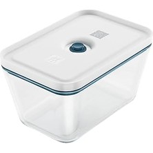 Mey İthalat Zwilling Fresh & Save Vakumlu Saklama Kabı, L, Borosilikat Cam, Akdeniz Mavisi