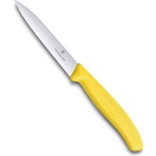 Mey İthalat Victorinox 6.7736.L8 Swissclassic 10CM Tırtıklı Soyma Bıçağı, Sari