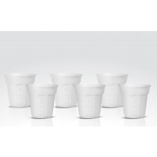 Mey İthalat Bialetti Y0TZ502 6 Espresso Bardağı, Porselen, Beyaz, 23,7 x 14 x 7 Cm, 6 Parça
