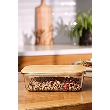Mey İthalat Emsan Naturel 1520 ml Borosilikat Saklama Kabı