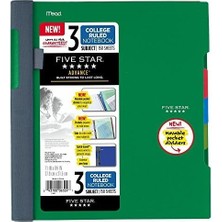 Mey İthalat Five Star Advance Spiral Notebook, 3 Thema, College Çizgili Kağıt, 150 Sayfa 1 Packung