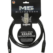 Mey İthalat Klotz M5 MC5000 Mikrofon Kablosu Siyah 3m Xlr Neutrık Altın Uçlu