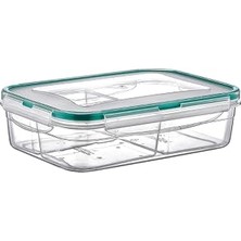 Mey İthalat 5dm-Dikdörtgen 3 Bölmeli Saklama Kabı Freshbox 1 Lt