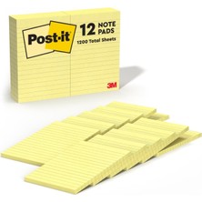 Mey İthalat Orijinal Notes, 4 x 6, Lined, Canary Yellow, 12 100-SHEET Ped/paket
