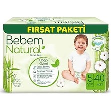 Mey İthalat Bebem Natural Bebek Bezi Junior 5 Beden Fırsat Paketi 40 Adet