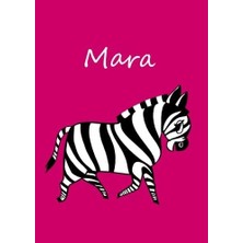 Mey İthalat Mara: Personalisiertes Malbuch / Notizbuch / Tagebuch - Zebra - A4 - Blanko