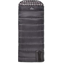 Mey İthalat Teton Sports Fahrenheit Standart Uyku Tulumu; Aile Kampı Için Harika, Gri Pamuk Astar, 203 cm x 83 Cm, Normal / 0F/-18C Sol Fermuar