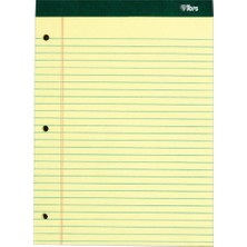 Mey İthalat Tops Yasal Yazı Bloğu, 21,6X29,8 Cm, Kanarya Sarısı, 100 Yaprak, 6 Blok, 3 Delikli
