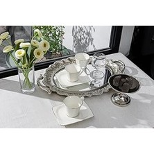 Mey İthalat Porland Riva Platin 6 Kişilik Kahve Takımı 75CC