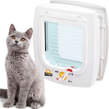 Mey İthalat Ferplast Swıng 7 Kedi-Köpek KAPI,BYZ,13,5X13,7 Mnyt, Magnetic, Beyaz