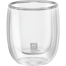 Mey İthalat Zwilling Çift Camlı 2'li Espresso Bardak Seti, Şeffaf, 80 ml