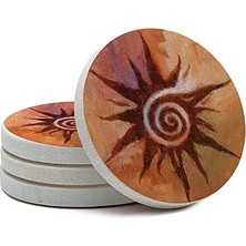 Mey İthalat Thirstystone Spiral Sun Altlık, Çok Renkli