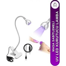 Mey İthalat Fontenay Uv LED Kurutucu Lamba Masa Sabitlemeli Jel Tips Oje Kurutucu LED Lamba Beyaz
