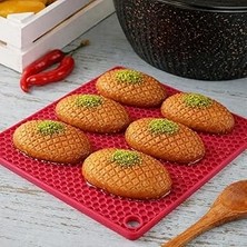 Mey İthalat Kare Silikon Nihale/kalbur Altlığı – Isıya Dayanıklı, Kaymaz, Çok Amaçlı Mutfak ve Tezgâh Koruyucu, Karışık Renk