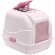 Mey İthalat Imac Easy Cat Kapalı Filtreli Kedi Tuvaleti Pembe 40X50X40CM