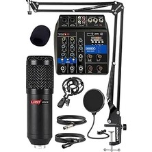 Mey İthalat Lastvoice Rec Paket-1 BM800 Mikrofon Phantomlu Mikser Stand Filtre Set