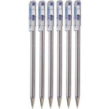 Mey İthalat Pentel Mavi Mükemmel Tükenmez Kalem Kalem Küre Punkt Kalem 0,7 mm Spitze Spitze 0,25 mm Line Genişlik Ince Linie Doldurulabilir Mürekkep BK77 (6 Adet)