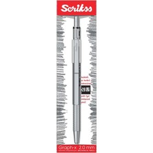 Mey İthalat Scrikss Office Graphx Mekanik Kurşun Kalem Saten Gri 2 mm