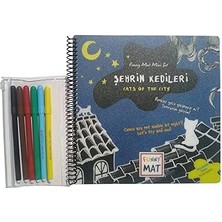 Mey İthalat Akademi Çocuk Funny Mat Kalemli Mini Set Şehrin KEDILERI23X23CM