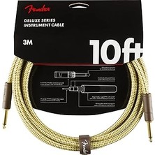 Mey İthalat Fender Deluxe Serisi Gitar Enstrüman Kablosu, 3 M, Düz/düz, Tüvit