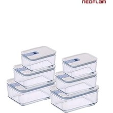Mey İthalat Neoflam Perfect Seal Cam Saklama Kabı Seti 6 Parça