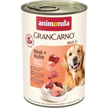 Mey İthalat Grancarno Animonda Köpek Islak Maması, Sığır ve Tavuklu (6 x 400 G), Köpek Maması, Tahıl ve Şekersiz Islak, Yetişkin Köpekler Için, Taze Etli Malzemelerle
