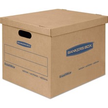 Mey İthalat Bankers Box Smoothmove Klasik Küçük Taşıma Kutuları, 20'li Paket, Bantsız Montaj, Kolay Taşıma Kolları, 10" x 12" x 15"