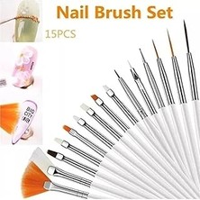 Mey İthalat Fontenay 15'li Tırnak Nail Art Desen Tırnak Süsleme ve Boyama Fırça Seti Renkli