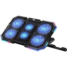 Mey İthalat Classone Mila Serisi M6 R-Type 15-17 Inch Uyumlu 2200 Rpm, Rgb Işıklı, 6 Fan, Telefon Stand, 2 USB Notebook Soğutucu Stand