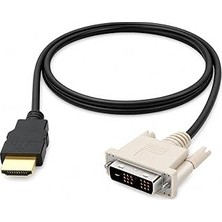 Mey İthalat Primex PX-4106 Molex 2 Metre DVI To HDMI Kablo, HDMI To DVI Çift Yönlü Görüntü Aktarım Kablosu, 1080P Full Hd DVI HDMI Erkek-Erkek Monitör Tv Projeksiyon Pc Ekran Kartı Bağlantı Kablosu, Altın Uçlu