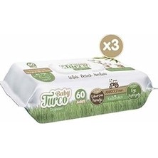 Mey İthalat Baby Turco Doğadan Islak Bebek Havlusu, 3'lü Paket, 180 Yaprak