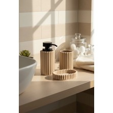 Amandus Poly - 3'lü Banyo Seti Sıvı Sabunluk Banyo Düzenleyici Banyo Organizeri