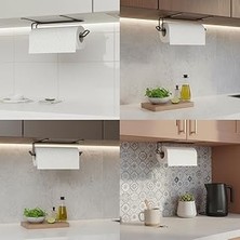 Mey İthalat Havluluk Peçetelik Askısı Banyo Mutfak Düzenleyicisi Kağıt Rulo Havlu Askılığı Pratik Siyah Rulo