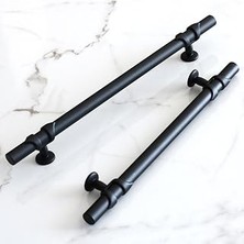 Mey İthalat 10 Adet Maça Siyah Metal Kulp 96 Mm-9.6 cm Mobilya Çekmece Mutfak Dolabı Dolap Kulpları Kulbu Kulpu