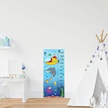 Mey İthalat Çocuk Odası Bebek Odası Boy Ölçer Boy Cetveli Sticker Su Altı