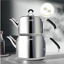 Mey İthalat Nehir 29006 Maxi Modern Çelik Çaydanlık Takımı