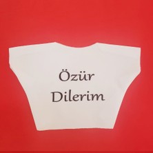 ALK Özür Dilerim Yazılı Peluş Oyuncak Ayı Tişörtü