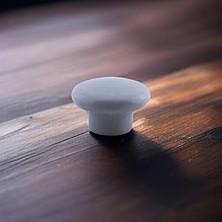 Mey İthalat Bohem Gri Mantar Kulp Düğme 1 Adet Çekmece Mutfak Mobilya Dolabı Dolap Kulpu Kulbu Plastik Kulp