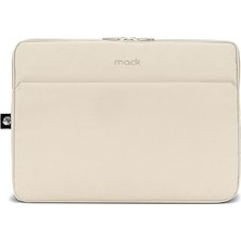 Mey İthalat Mack MCE-1505 14.1" Nova Eco Çevre Dostu 13-14 Inç Yeni MacBook Pro Için Kılıf, Aksesuar Bölmeli Laptop Kılıfı, Ykk Fermuarlı Notebook & Tablet Kılıfı, Latte