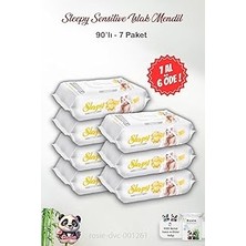 Mey İthalat 7 Al 6 Öde Sleepy Sensitive Islak Mendil 90'lı ve Rosıe Bebek Pamuğu