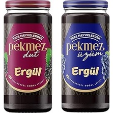 Mey İthalat Ergül Dut Pekmezi 600 gr Cam + Üzüm Pekmezi 600 gr Cam