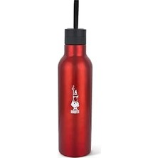 Mey İthalat Bialetti - Termal Şişe - 500ML - Kırmızı Renk - Paslanmaz Çelik - Çift Katmanlı - 12 Saat Sıcak 24 Saat Soğuk Tutar - Hava Geçirmez Vidalı Kapak Özelliği - Özel Silikon Conta Sayesinde Sızdırmaz Şişe